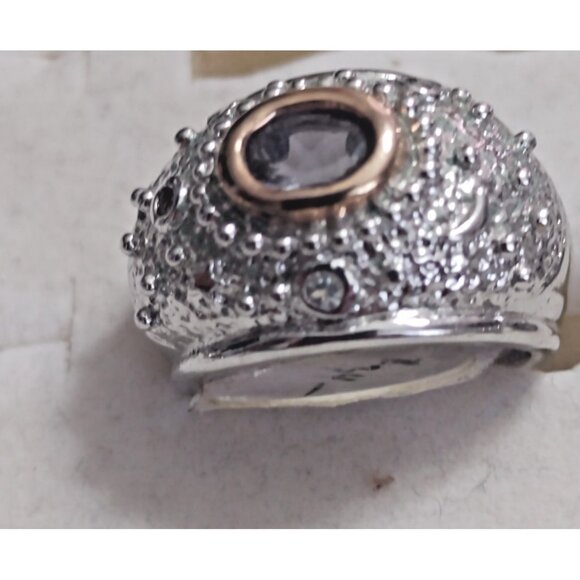 Italian 925 Sterling Silver Women's Ring - Purple Amethyst Size 6 New - Picture 7 of 7